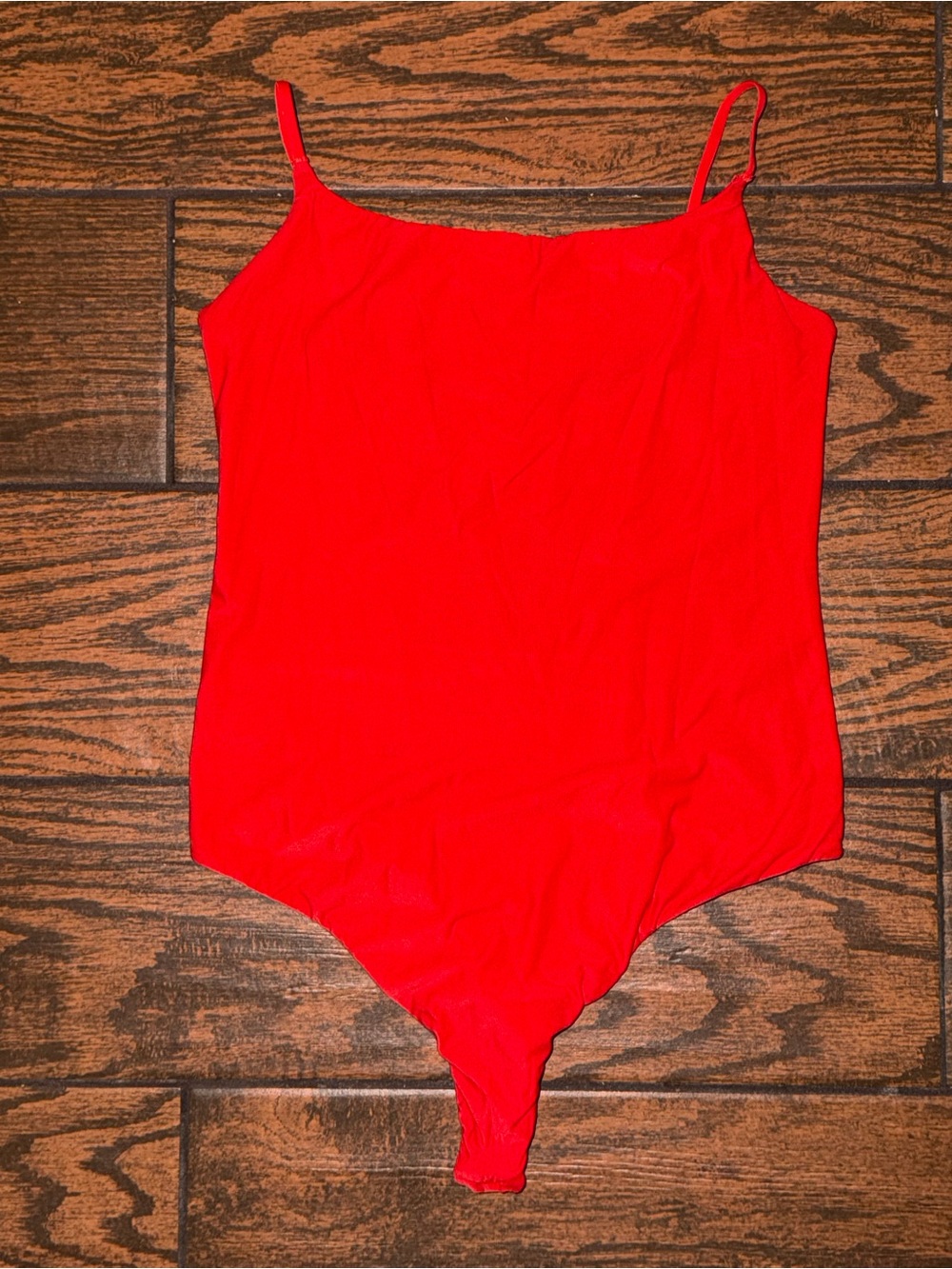 aerie Red Slim-Strap Bodysuit